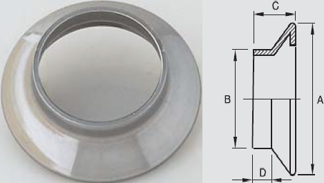 SEMI-RACOR ITALIANO 80MM.INOX. AISI 304.
