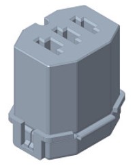 CASE CONECTOR 3 PINES TND-CASE-CAJA DE CONECTORES