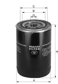 FILTRO DE ACEITE W-713/19 MANN