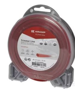 HILO DESBROZADORA 3MM.15M.KRAM Hilo Rojo 3 mm Cuadrado