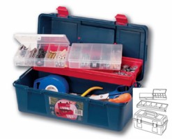 [HRR018590] CAJA HERRAMIENTAS 25 PLASTICO TAYG Sin herramientas, ni accesorios.