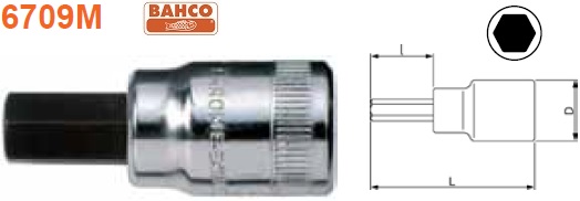 LLAVE VASO ALLEN 4 MM. CUADRADILLO 1/4 Bahco