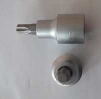 LLAVE VASO CUADRADILLO 1/4 PUNTA T-45 TORX