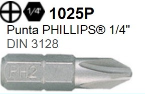 KING TONY PUNTA PHILLIPS 2X25M DIN3128