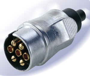 ENCHUFE ELECTRICO 7 POLOS MACHO METALICO Erich Jaeger. ISO 1724.Terminal tornillo