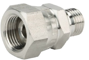 RACORD UNION 1/4 MACHO-HEMBRA GIRATORIO Acero galvanizado.