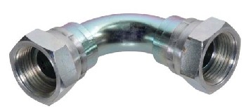 L DE 3/8 HEMBRA-HEMBRA TUBO Galvanizado.