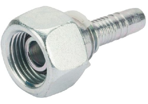TERMINAL TUERCA LOCA 1/2 MANGUERA 1/2 Galvanizado/Blanco pasivado.DN13-BSP1/2