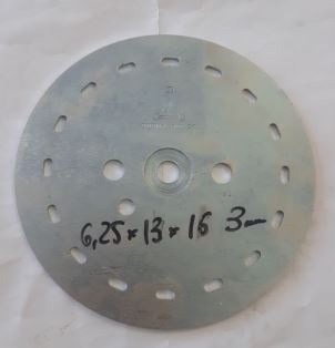 PAR.PLATO 3MM. 16OR. 6.25 X 13