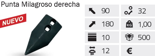 PUNTERA DE VERTEDERA P91 CAMPO