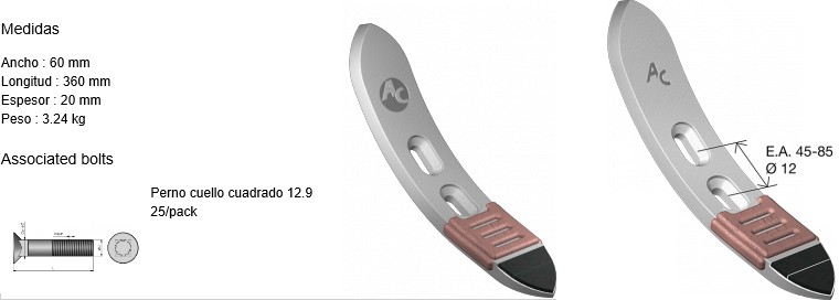 REJA AGRICARB 360X60X20MM.