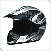 POLARIS CASCO CROSS NEGRO/GRIS