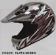CASCO TX10 CROMO NEGRO/PLATA M