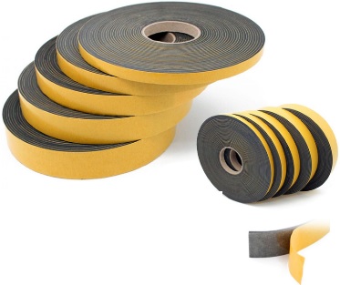 BURLETE ESPONJA 10 X 20 NEGRO ADHESIVO Perfil esponjoso de EPDM.