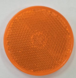 CATADIOPTRICO REDONDO NARANJA 60MM Adhesivo