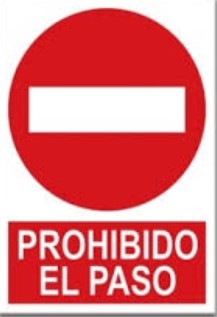 CARTEL PVC 42X30 PROH.PASO Prohibido el Paso