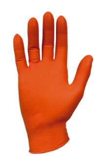 GUANTE DESECH. NITRILO NARANJA Paquete de 50 unid