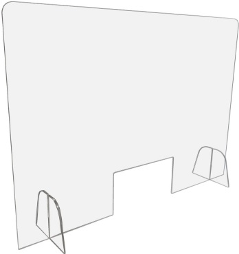 [REP500200] PROTECTOR METACRILATO 100X70CM Mampara de metacrilato mostrador