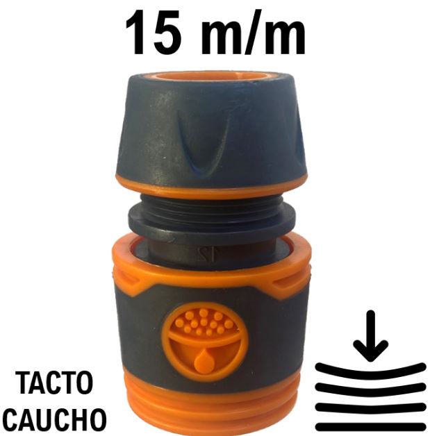 RIE.RACOR RAP.HEM.1/2 PLASTICO Treber. Naranja-Gris. P/Mang. 15mm