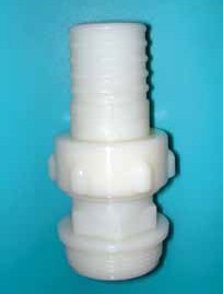 RIE.RACOR RECTO 50MMx1-1/2 3P Compuesto de 3 piezas Nylon