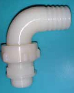 RIE.RACOR CURVO 40MMx1-1/4 3P Compuesto por 3 piezas Nylon