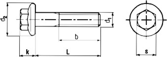 TORNILLO 8X20 8.8 R.125 D6921 Rosca métrica 125.