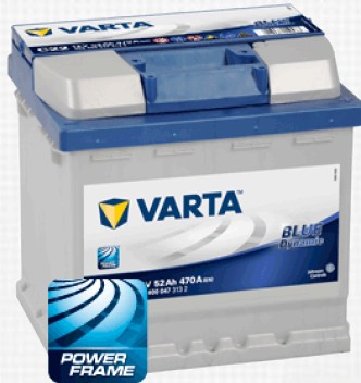 VARTA BATERIA C22 BLUE DYNAMIC 12V 52Ah 470A CCA(EN). 2 años garantía.