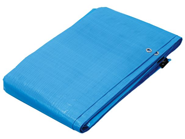 TOLDO CUBRE TODO 3 X 6 AZUL TR Truper. Con ojales. Espesor 0.12mm